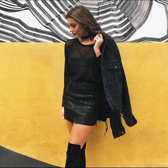 LF Dresses & Skirts - Anne Zip Front Wax Skirt